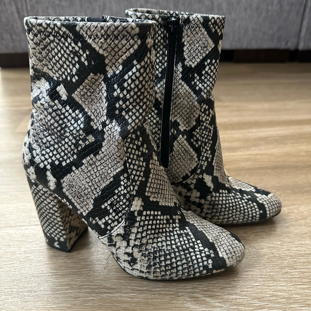 ALDO snakeskin booties